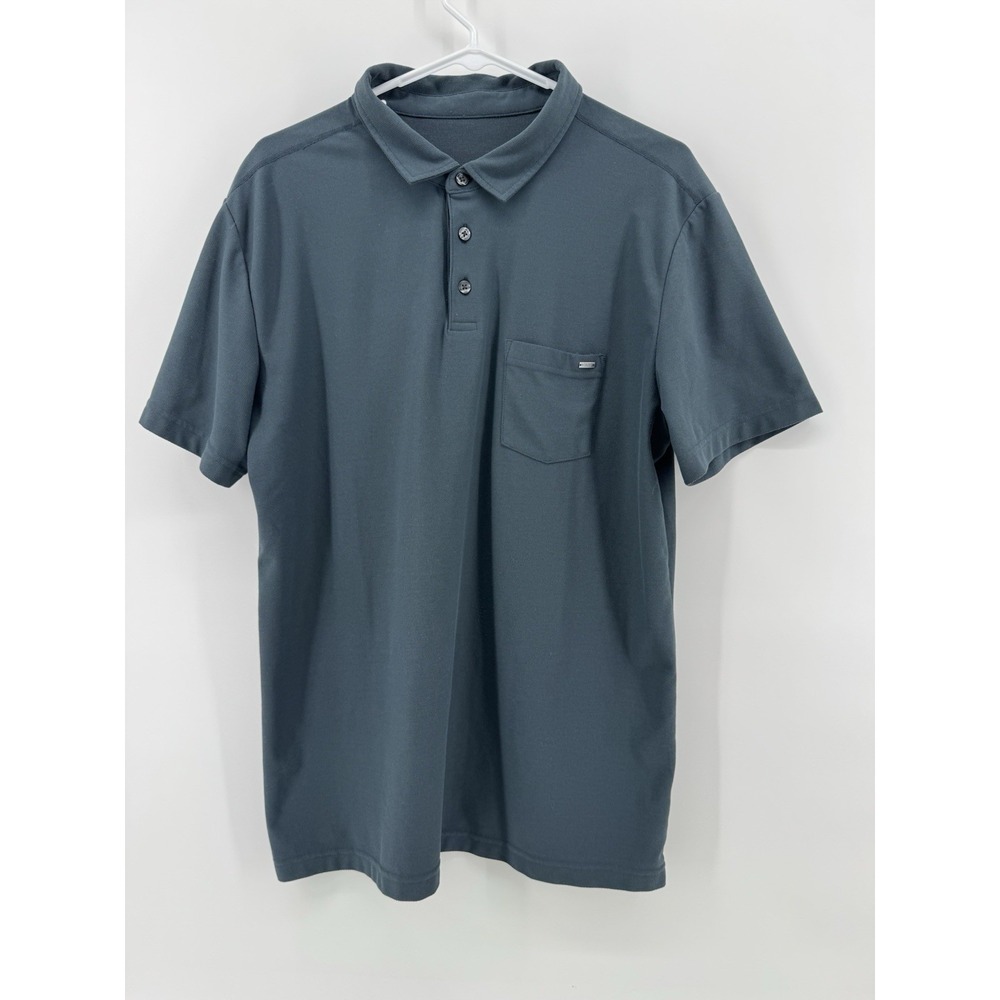 Vuori Ace Polo Shirt Mens L Green Performance Pocket Stretch V164
